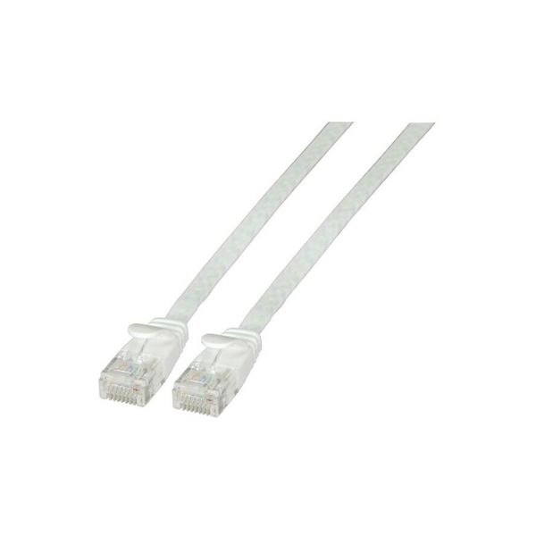 EFB RJ45 Flachpatchkabel U/UTP, Cat.6A, PVC, 1,5m, weiß (K8107WS.1,5)