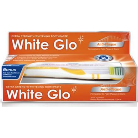 White Glo Zestaw pasta do zębów Anti-Plaque 100ml + szczoteczka