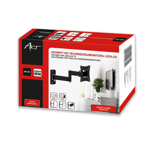 ART AR-82 10"-27" LCD TV Fali Tartó Fekete