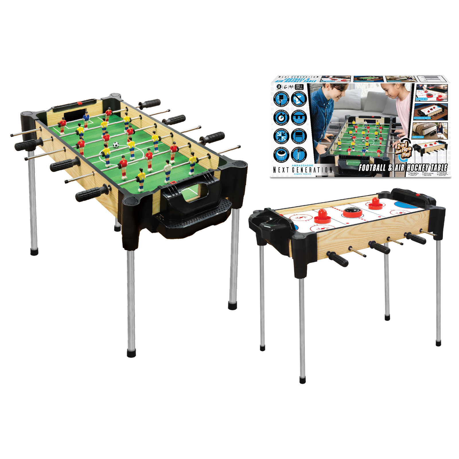 Merchant Ambassador Csocsó- és léghoki asztal 2 az 1-ben - 68,5 cm (MA3150_27BH)