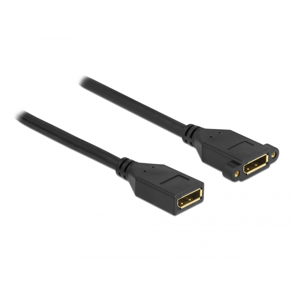 Delock DisplayPort 1.2 Kabel Buchse zu Buchse zum Einbau 4K 60 Hz 1 m