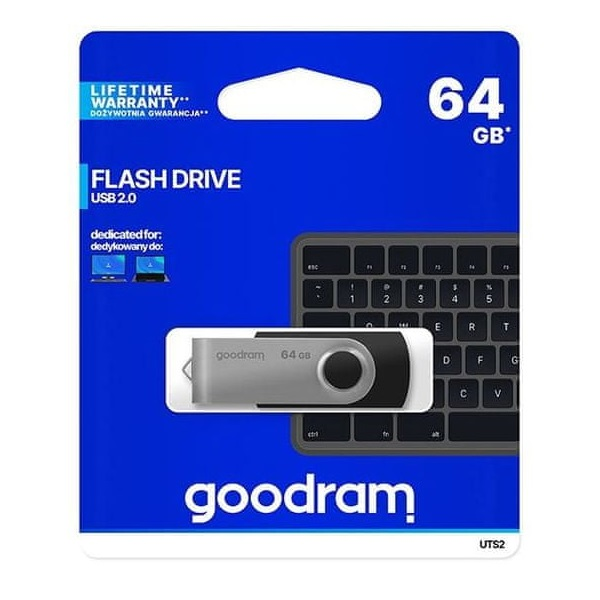 Goodram UTS2 unità flash USB 64 GB USB tipo A 2.0 Nero