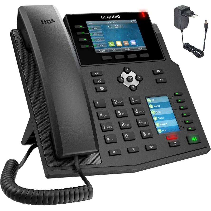 GEQUDIO GX5+ IP-Telefon Set mit Netzteil (WA9550) (WA9550)