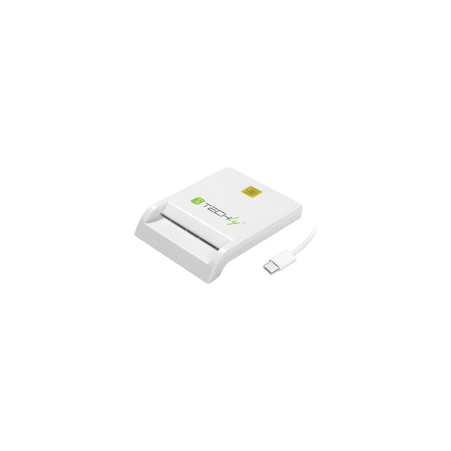 Techly Smart Card USB-CTM Chipkartenleser, USB 2.0, weiß (I-CARD-CAM-USB2TYC)