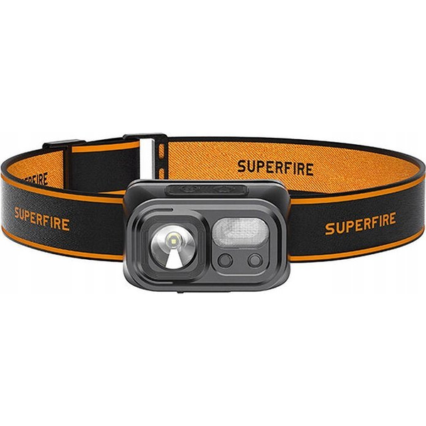 Superfire HL23-S Akkus LED Fejlámpa 350 Lumen - Fekete