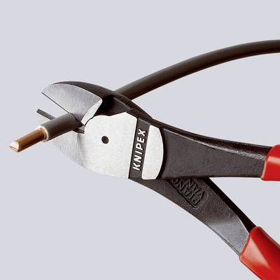 Erőkímélő oldalcsípőfogó, közepes/kemény/zongora huzal max.: O 3,8/2,7/2,2 mm, Knipex 74 01 180 (74 01 180)