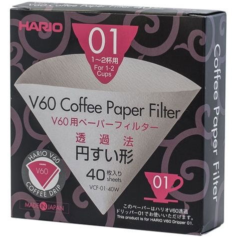 Hario papírfilter V60-01, 40db (VCF-01-40W)