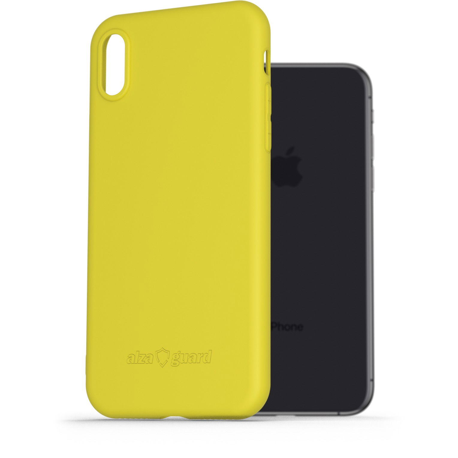 AlzaGuard Matte iPhone X/XS sárga TPU tok (AGD-PCT51Y)