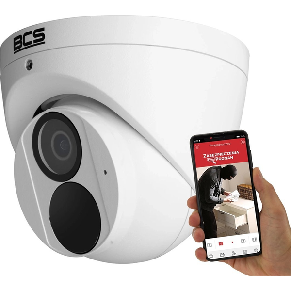 BCS BCS-P-EIP25FSR3-Ai2 5MP-os IP kupola kamera mikrofonnal és SkyLight technológiával, IP67