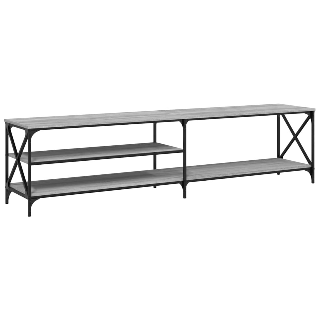 szürke sonoma színű szerelt fa TV-szekrény 200 x 40 x 50 cm (826742)