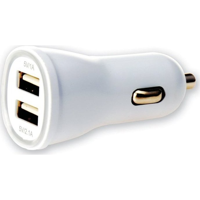 Techly USB - Auto 5V/1A/2.1A Univerzális Fehér Szivargyújtó Automatikus (305281)