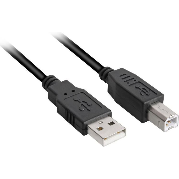 Sharkoon 4044951015276 USB kábel 3 M USB 2.0 USB A USB B Fekete (4044951015276)