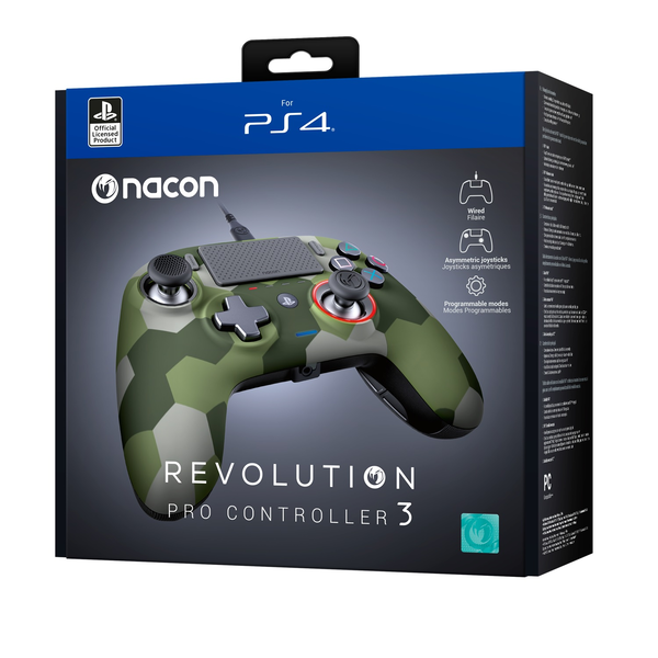 NACON PS4 Drátový ovladač Sony Revolution Pro Controller 3 Green Camo