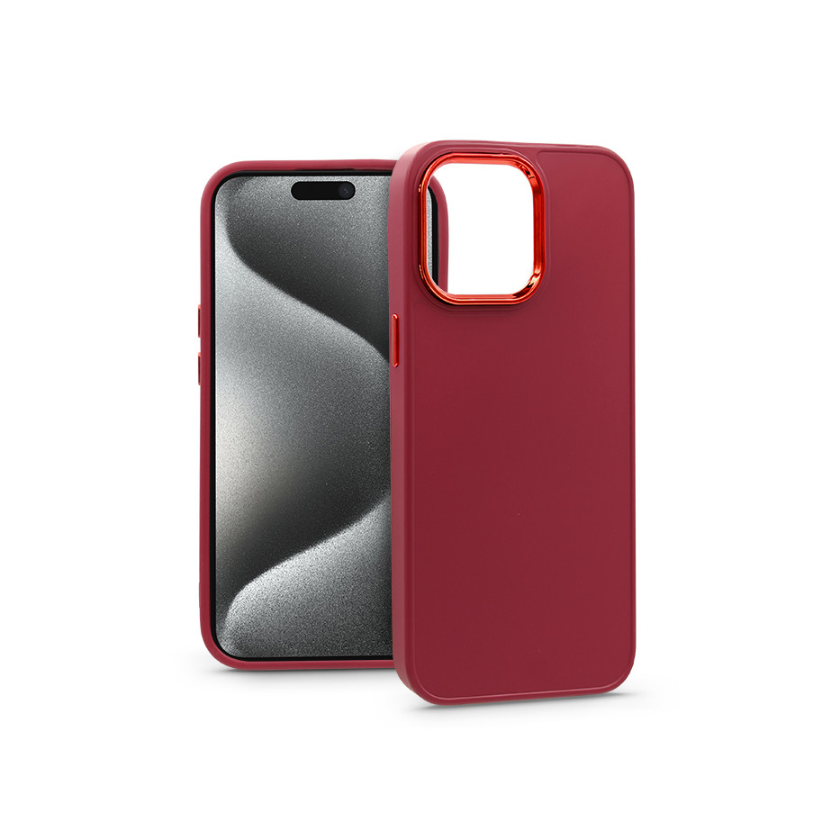 Apple iPhone 15 Pro Max szilikon hátlap - Frame - magenta (PT-6824)