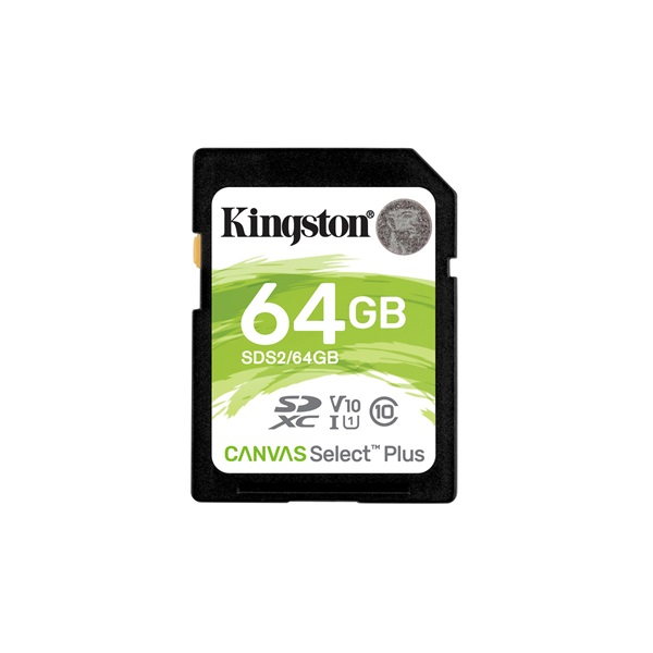 Paměťová karta Kingston Canvas Select Plus SDS2/64GB (64GB; třída U1, V10;