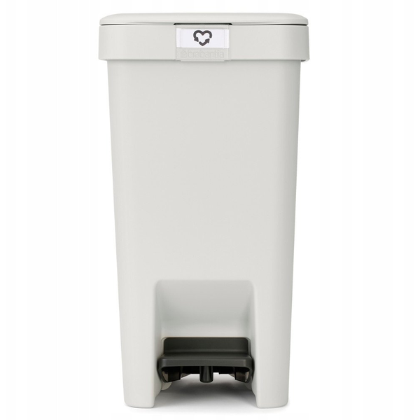 Brabantia StepUp pedálos kuka hulladéktípus jelölő ablakkal, lecsapódásgátló fedél, 10L - C méret, 91% újrahasznosított műanyag, világosszürke - 800245