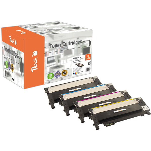 Peach PT1152 tonercartridge 4 stuk(s) Compatibel Zwart, Cyaan, Magenta, Geel
