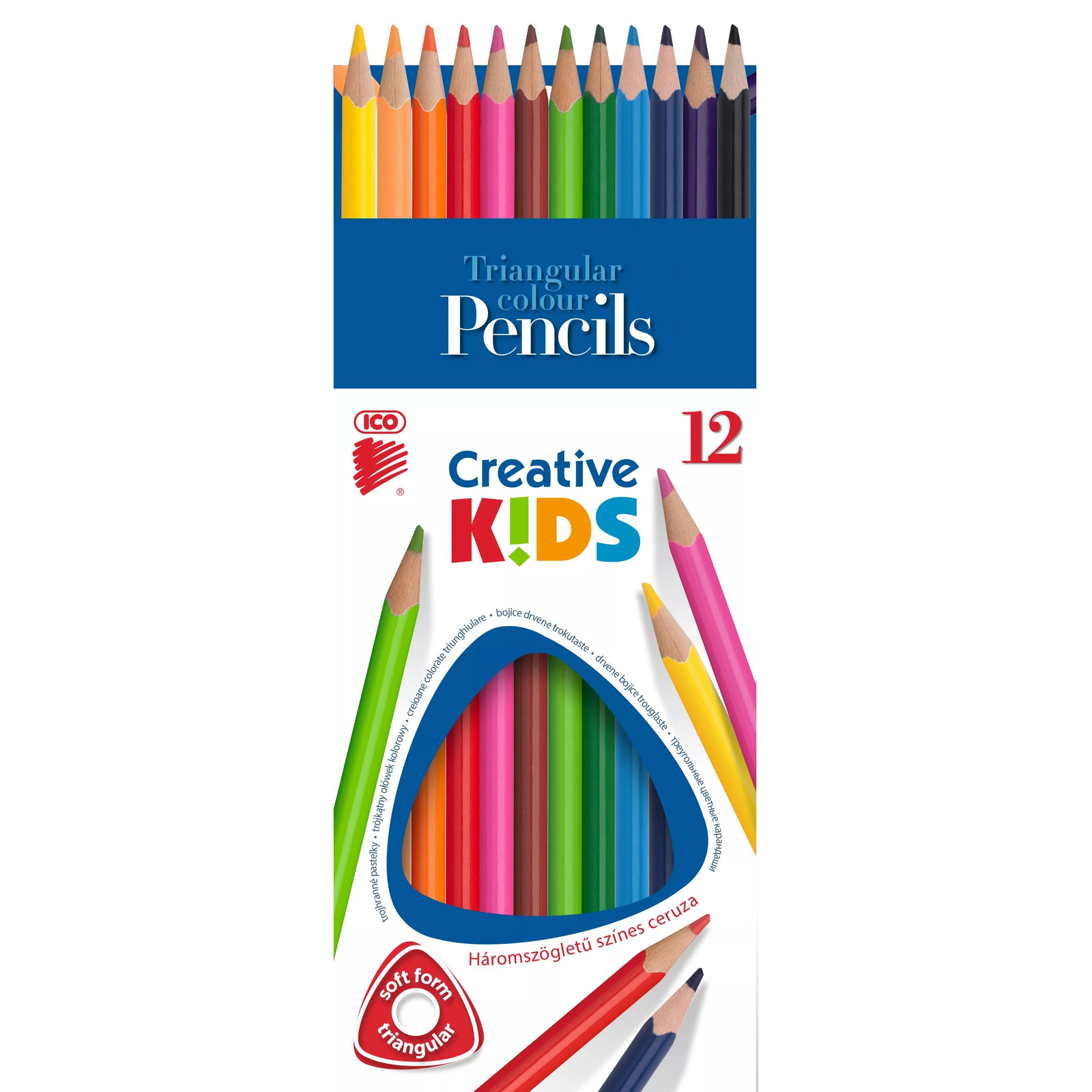 ICO Creative Kids Háromszögletű színes ceruza (12 db / csomag) (7140148002)