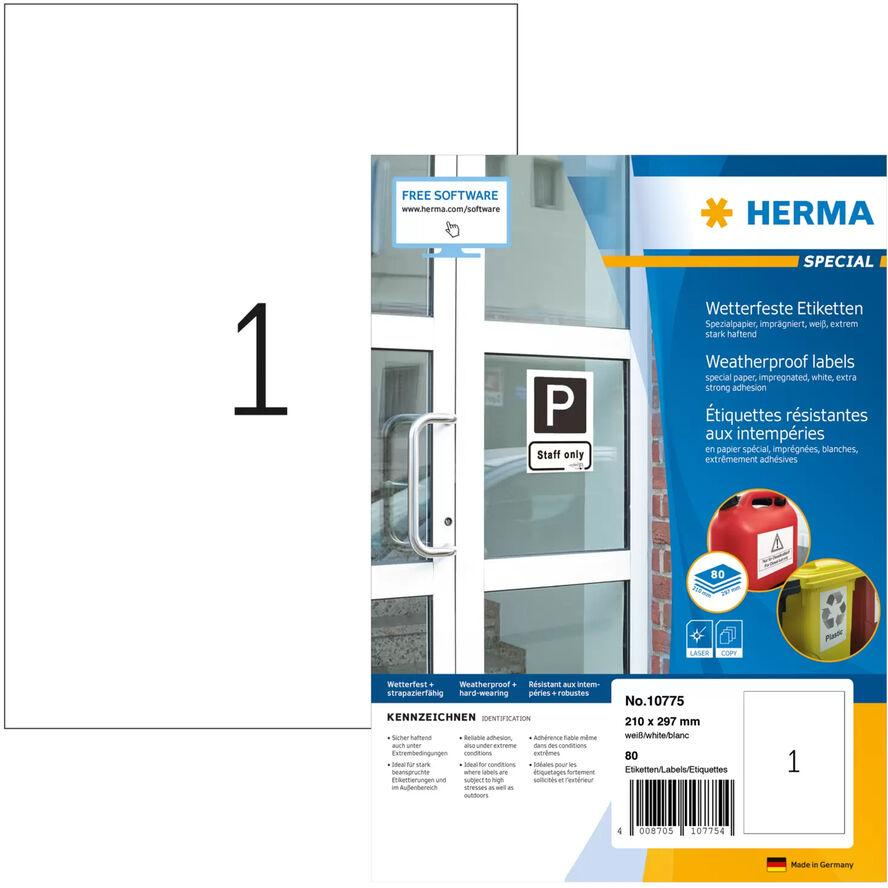 Herma 210x297 mm Címke tintasugaras és lézer nyomtatóhoz (80 címke / csomag) (10775)