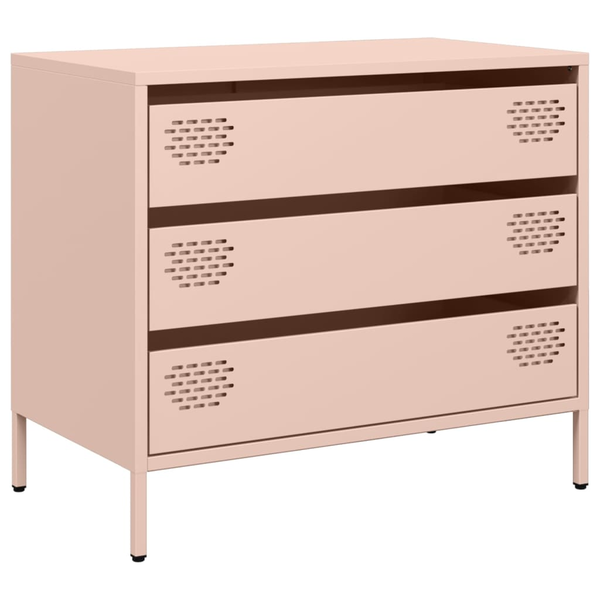 Aparador De Acero Laminado En Frío Rosa 68x39x58,5 Cm Vidaxl