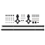 Ușă glisantă cu set hardware 86x211 cm din lemn masiv de pin, Ușă interioară cu sticlă 'ORKDAL'86x211x4 cm din lemn masiv de pin