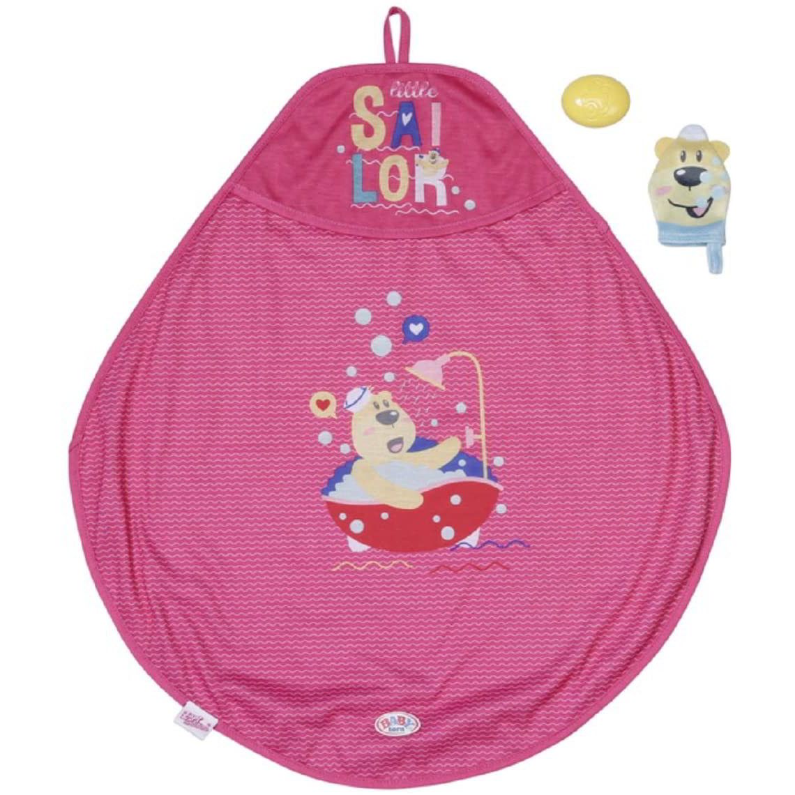 ZAPF Creation BABY born® fürdő kapucnis törülköző és szivacs (830635)