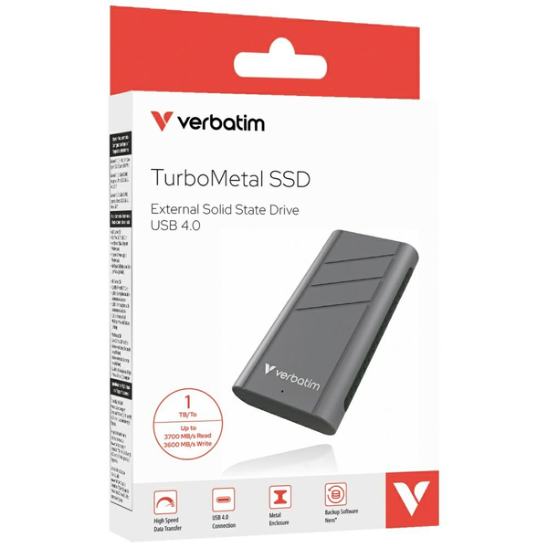 Verbatim 32021 1TB USB4.0 Turbo Metal külső SSD