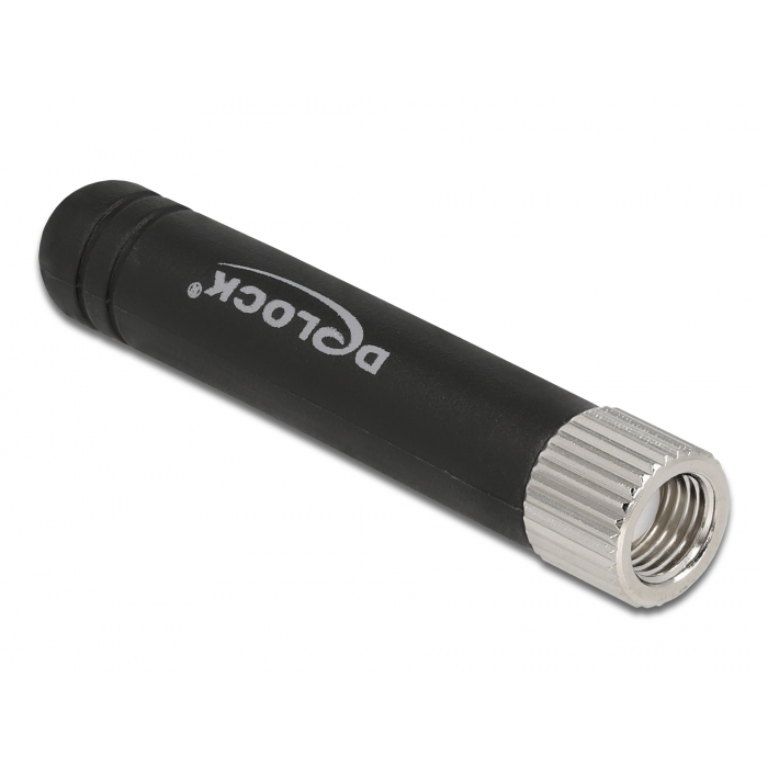 Delock WLAN 802.11 b/g/n antenna RP-SMA apa 1,7 - 3,7 dBi mindenirányú rögzített egy hajlítható anya (12714)