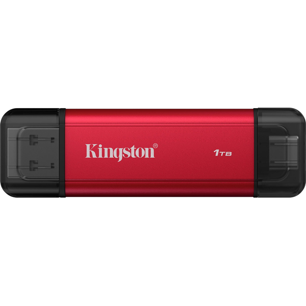 Kingston Technology Dual Portable 1 TB USB Type-A / USB Type-C 3.2 Gen 2 (3.1 Gen 2) Fekete, Vörös