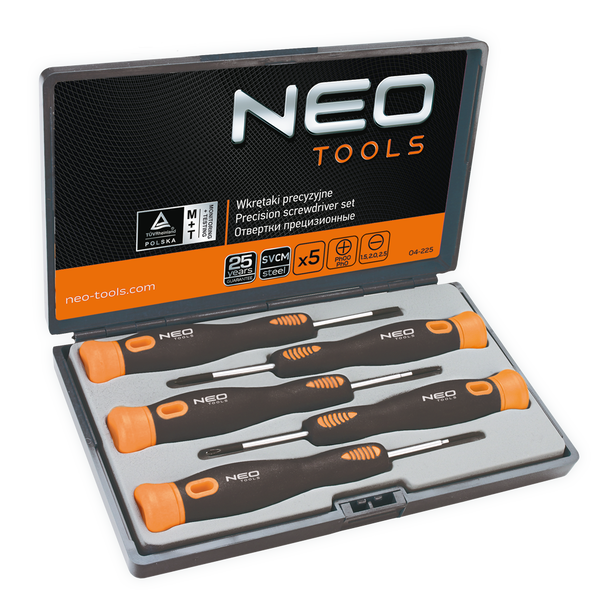 NEO 04-225 Műszerész, Precíziós Csavarhúzó Készlet 5db