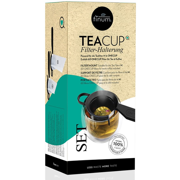 Zestaw do filiżanki Finum TeaCup Set - Uchwyt + filtry 60szt.