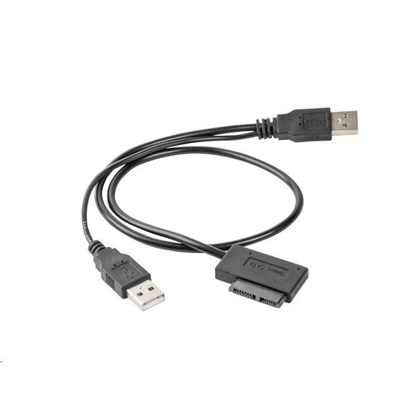 Адаптер Gembird, USB (м) / Sata Slim SSD, Черен