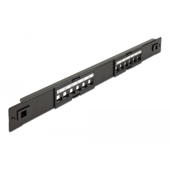 Delock 19 Keystone Patch Panel 12 portos eszközmentes (66821) (66821)