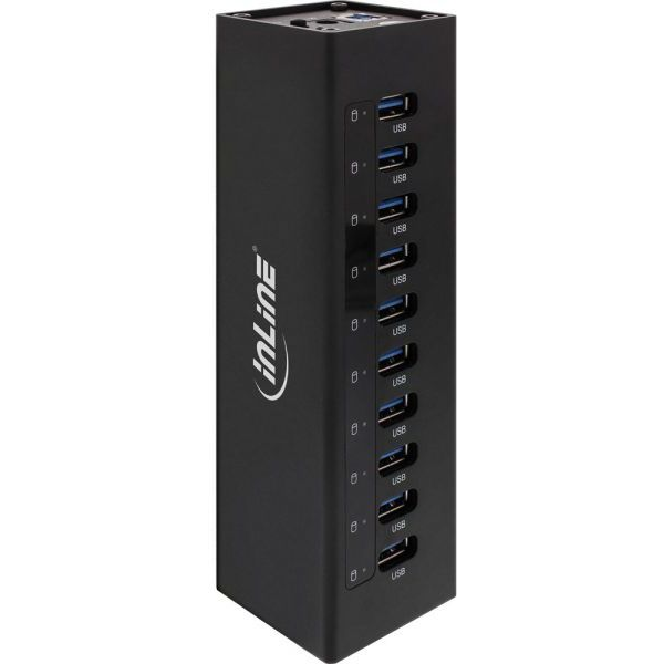 InLine 4043718214419 hub di interfaccia USB 3.2 Gen 1 (3.1 Gen 1) Type-A 5000 Mbit/s Nero