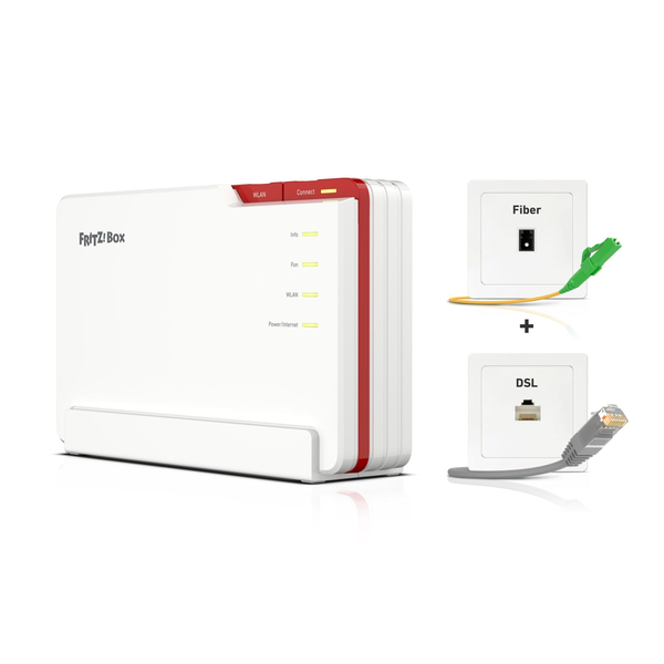 Box FRITZ! 5690 Pro International trådløs router 2.5 Gigabit Ethernet Tri-band (2,4 GHz/5 GHz/6 GHz) Hvid