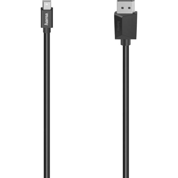 Hama Mini DisplayPort / Kijelző csatlakozó Átalakító kábel Mini DisplayPort dugó, DisplayPort dugó 1.50 m Fekete 00200710 DisplayPort kábel