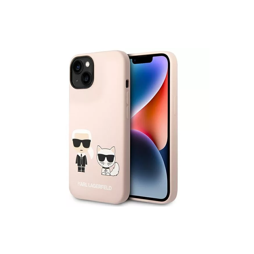 Karl Lagerfeld Apple iPhone 14 Magsafe Tok - Rózsaszín/Mintás (KLHMP14SSSKCI)