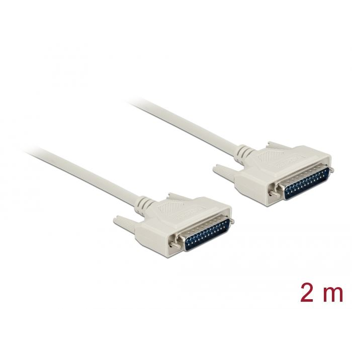 Delock D-Sub 25-ös soros kábel dugó-dugó 2m (84231) (DE84231)