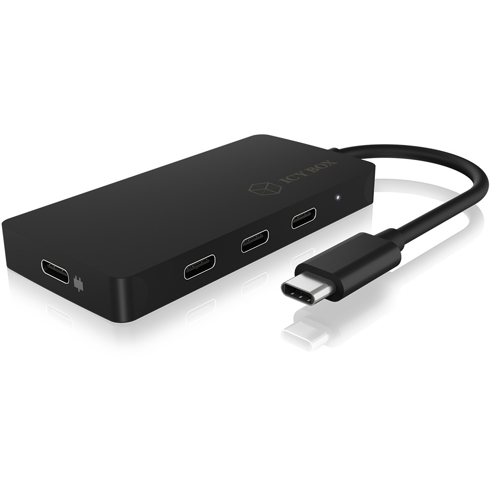 ICY BOX IB-HUB1429-CPD USB 3.2 Gen 2 (3.1 Gen 2) Type-C 10000 Mbit/s Fekete (IB-HUB1429-CPD)