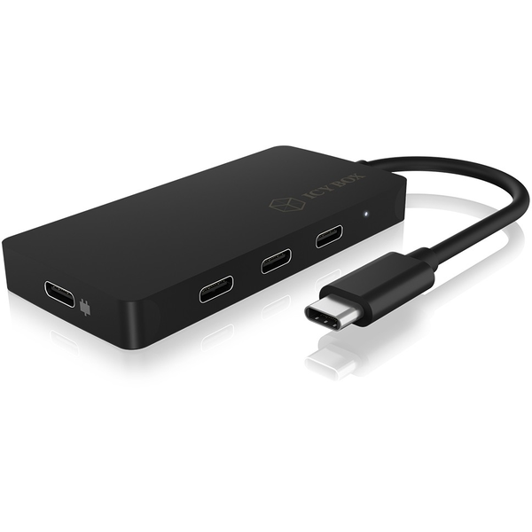 ICY BOX IB-HUB1429-CPD USB 3.2 Gen 2 (3.1 Gen 2) Type-C 10000 Mbit/s Fekete
