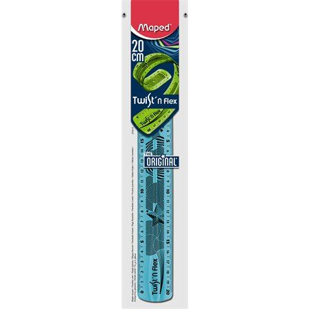 Maped "Twist`n Flex" műanyag törhetetlen vonalzó 20cm vegyes színekben (IMA279210)