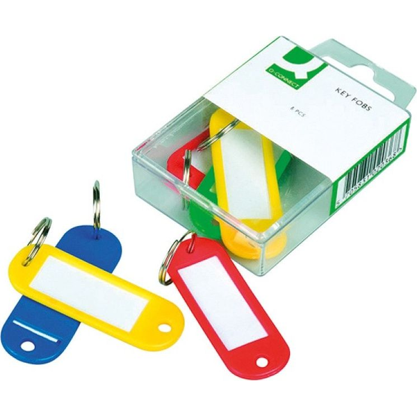  Q-Connect Zawieszki na klucze Q-CONNECT, 58x20mm, 6szt., mix kolorów