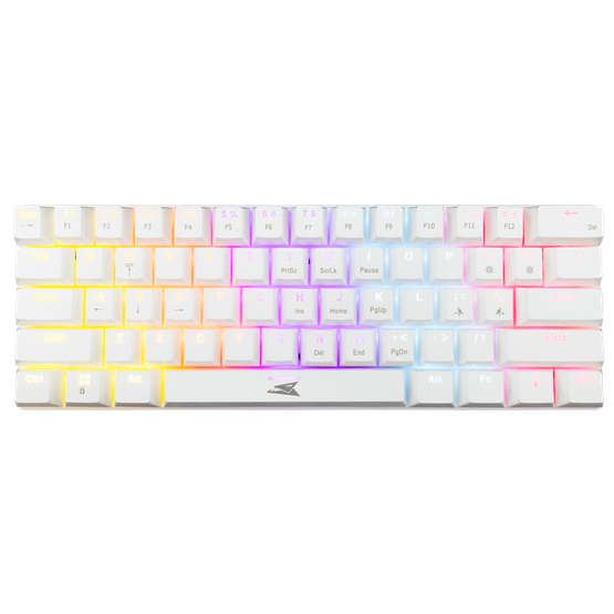 Baracuda Dolphin Mechanikus Vezetékes Gamer Billentyűzet (Red Switch) - Fehér US (BGK-03211W/R-US)