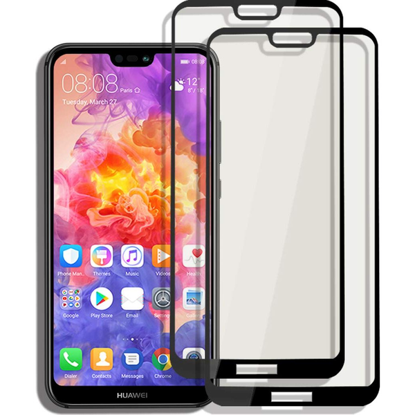  Hartowane Szkło 5D HUAWEI P20 LITE czarne FULL GLUE uniwersalny