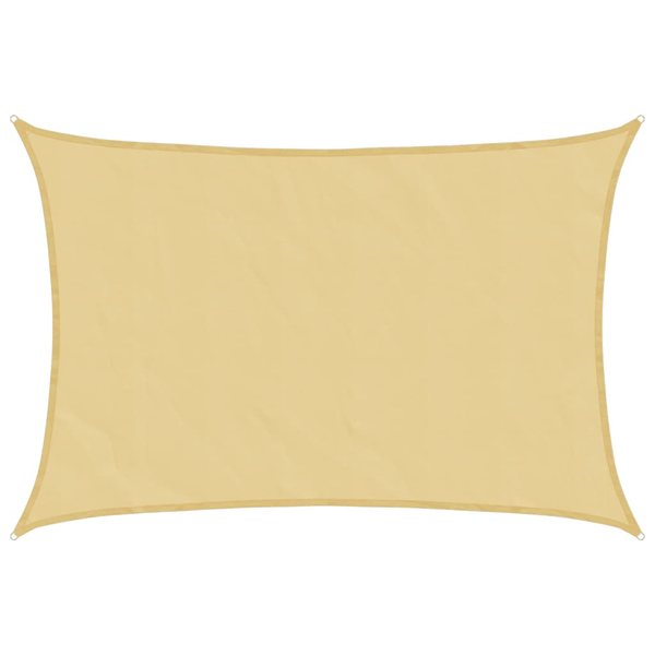 homokszínű 100% poliészter oxford szövet napvitorla 5x4 m