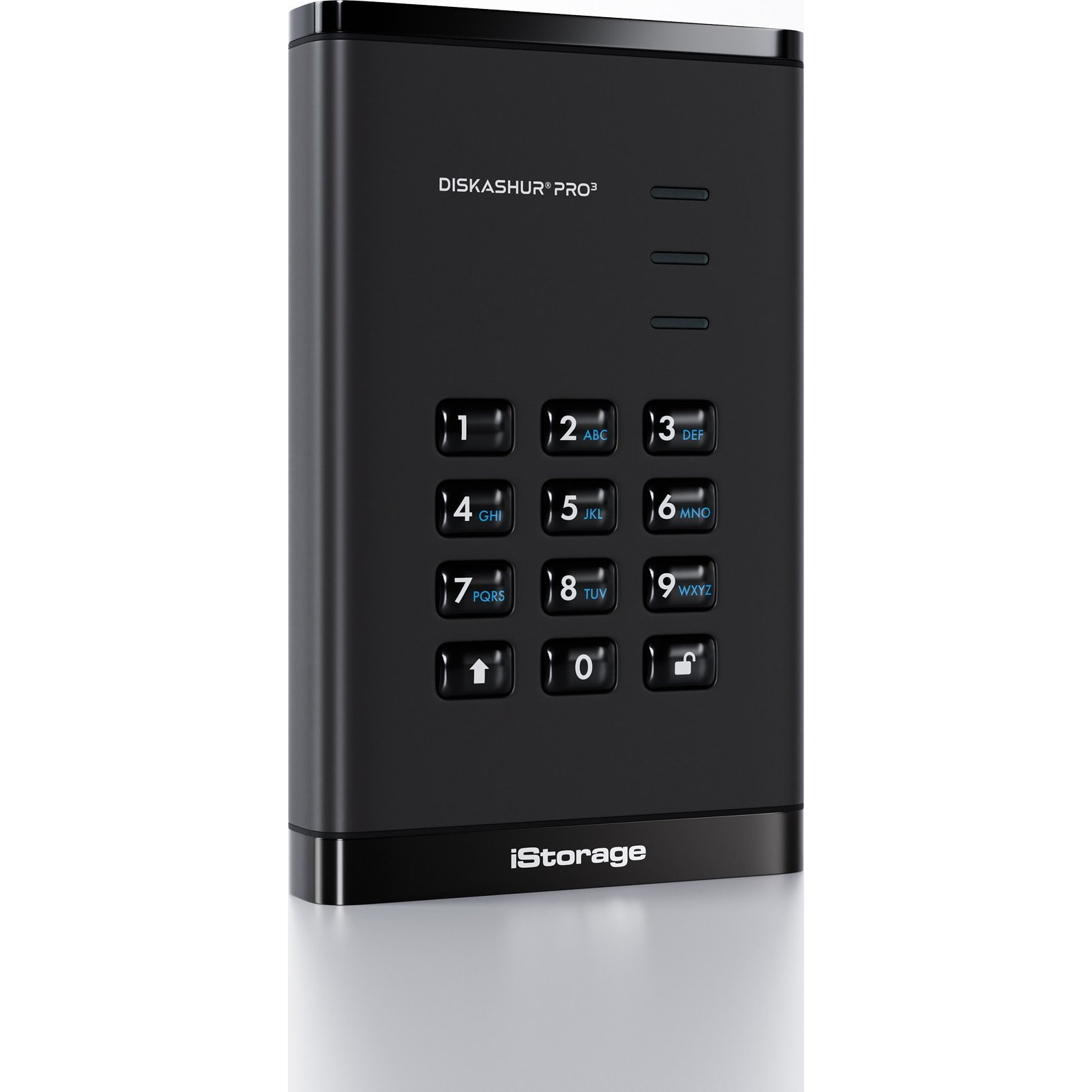 iStorage diskAshur PRO3 HDD külső merevlemez 1 TB USB C-típus 3.2 Gen 1 (3.1 Gen 1) Fekete (IS-DAP3-256-1000-F)