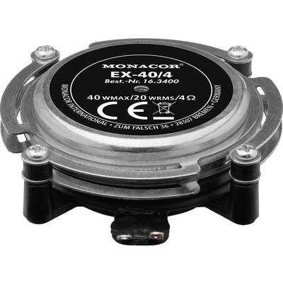 Monacor EX-40/4 Exciter hangszóró 40 W 4 ? Fémes , Fekete 1 db (16.3400)