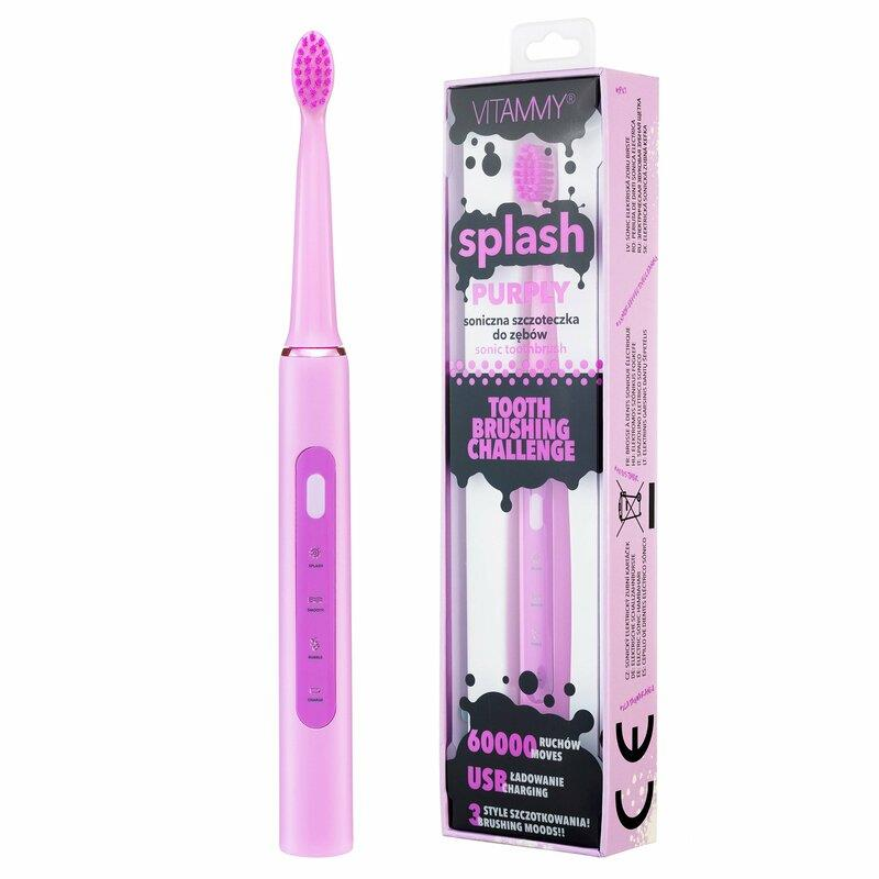 VITAMMY Splash Szónikus Elektromos Fogkefe Gyerekeknek 8+ Lila (5901793643571)
