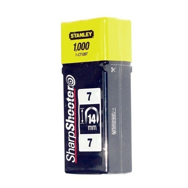Stanley kábeltüző kapocs 14mm 9/16”, 1000db/cs