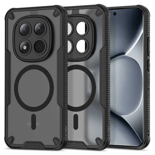 TECH-PROTECT RUGGED SHIELD MAGSAFE tok Xiaomi Poco M8 Pro / Redmi Note 15 Pro+ Plus 5G készülékhez matt fekete